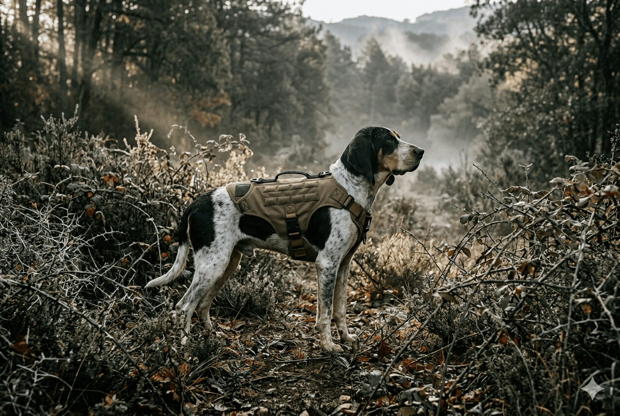 Chiens de chasse en action dans la ronce — Sud sauvage