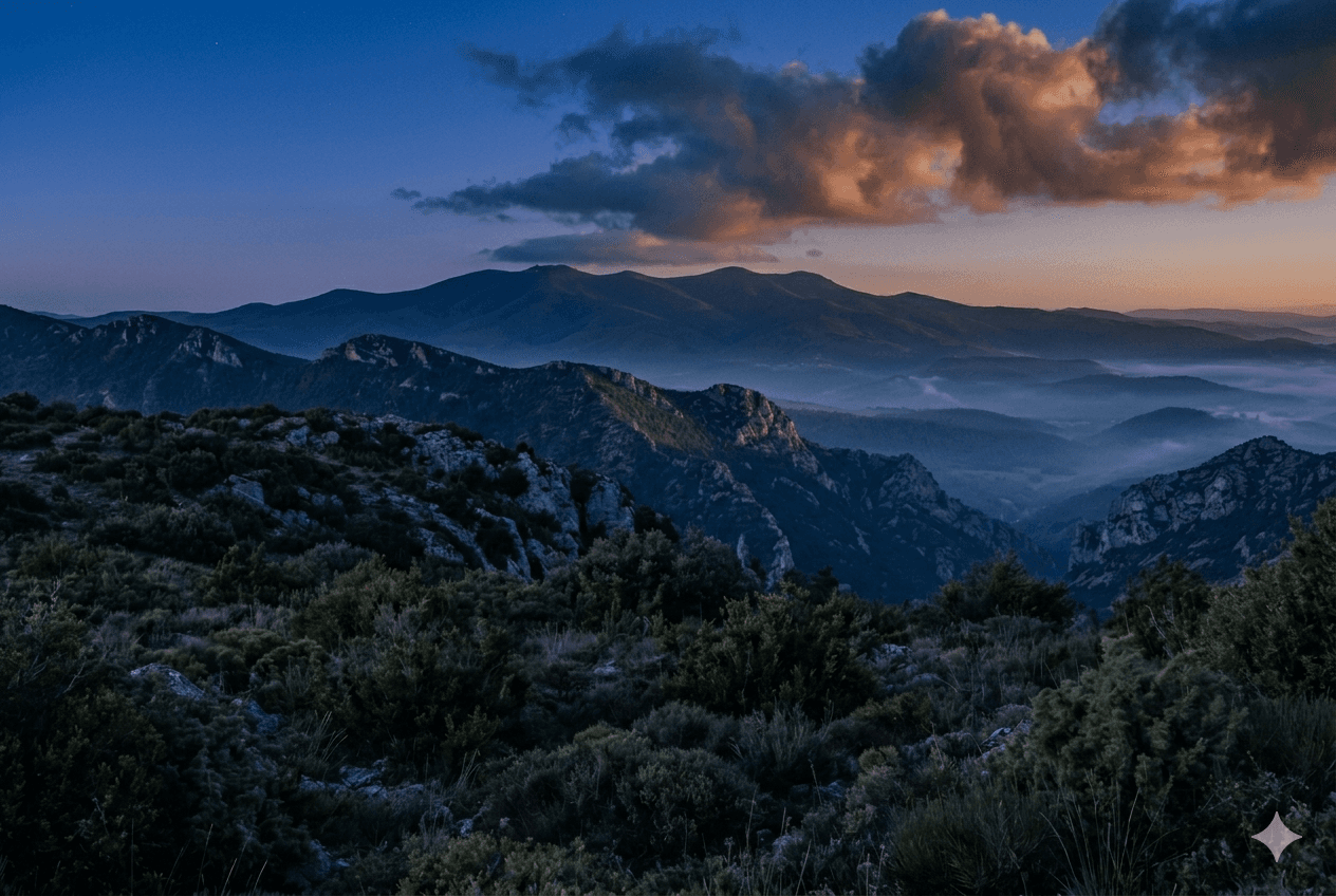 Massif panoramique — terrain de chasse